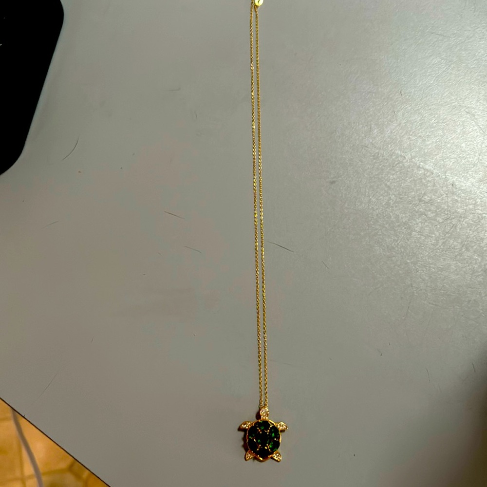 Gold plated (lookalike) Silver turtle necklace.